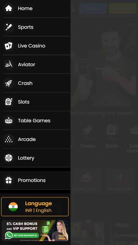 This image is app homepage image of best online betting app